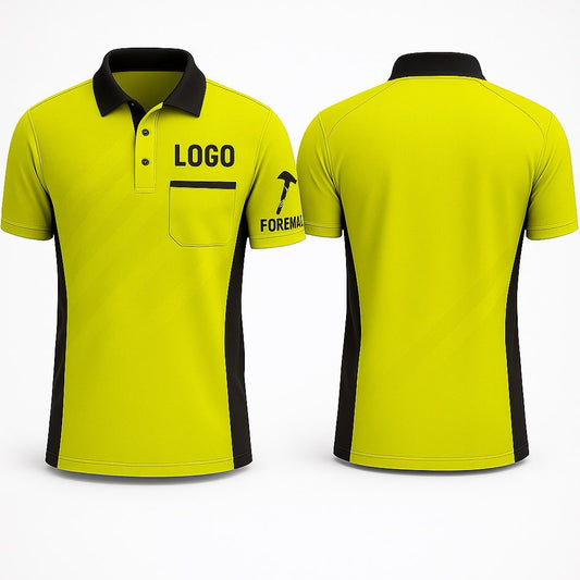 Foreman High-Viz Polo – Embroidered Work Shirt